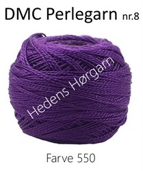DMC Perlegarn nr. 8 farve 550 mørk lilla